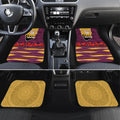 Personalized Brisbane Broncos ANZAC Tribute Car Mats Poppy Field Soldier Silhouette Aboriginal Rugby Mascot
