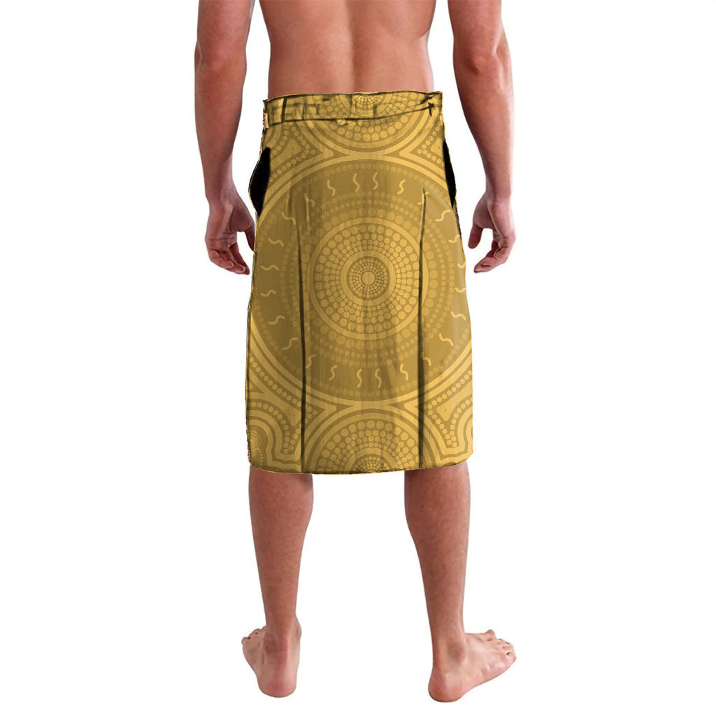 Personalized Brisbane Broncos ANZAC Tribute Lavalava Poppy Field Soldier Silhouette Aboriginal Rugby Mascot