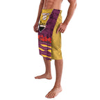 Personalized Brisbane Broncos ANZAC Tribute Lavalava Poppy Field Soldier Silhouette Aboriginal Rugby Mascot