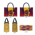 Personalized Brisbane Broncos ANZAC Tribute Leather Bag Poppy Field Soldier Silhouette Aboriginal Rugby Mascot