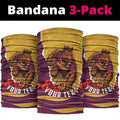 Personalized Brisbane Broncos ANZAC Tribute Neck Gaiter Poppy Field Soldier Silhouette Aboriginal Rugby Mascot