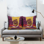 Personalized Brisbane Broncos ANZAC Tribute Pillow Cover Poppy Field Soldier Silhouette Aboriginal Rugby Mascot