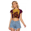 Personalized Brisbane Broncos ANZAC Tribute Raglan Cropped T Shirt Poppy Field Soldier Silhouette Aboriginal Rugby Mascot