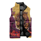 Personalized Brisbane Broncos ANZAC Tribute Sleeveless Puffer Jacket Poppy Field Soldier Silhouette Aboriginal Rugby Mascot