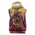 Personalized Brisbane Broncos ANZAC Tribute Sleeveless Zip Hoodie Poppy Field Soldier Silhouette Aboriginal Rugby Mascot