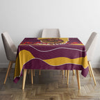 Personalized Brisbane Broncos ANZAC Tribute Tablecloth Poppy Field Soldier Silhouette Aboriginal Rugby Mascot