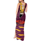 Personalized Brisbane Broncos ANZAC Tribute Tank Maxi Dress Poppy Field Soldier Silhouette Aboriginal Rugby Mascot