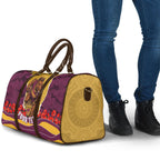 Personalized Brisbane Broncos ANZAC Tribute Travel Bag Poppy Field Soldier Silhouette Aboriginal Rugby Mascot