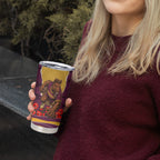 Personalized Brisbane Broncos ANZAC Tribute Tumbler Cup Poppy Field Soldier Silhouette Aboriginal Rugby Mascot