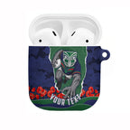 Personalized New Zealand Warriors ANZAC Tribute AirPods Case Poppy Field Soldier Silhouette Aboriginal Rugby Mascot