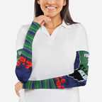 Personalized New Zealand Warriors ANZAC Tribute Arm Sleeves Poppy Field Soldier Silhouette Aboriginal Rugby Mascot