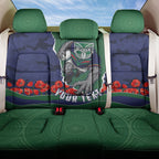 Personalized New Zealand Warriors ANZAC Tribute Back Car Seat Cover Poppy Field Soldier Silhouette Aboriginal Rugby Mascot