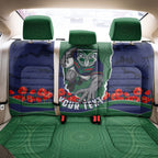 Personalized New Zealand Warriors ANZAC Tribute Back Car Seat Cover Poppy Field Soldier Silhouette Aboriginal Rugby Mascot