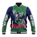 Personalized New Zealand Warriors ANZAC Tribute Baseball Jacket Poppy Field Soldier Silhouette Aboriginal Rugby Mascot