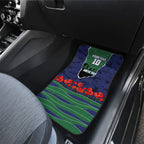 Personalized New Zealand Warriors ANZAC Tribute Car Mats Poppy Field Soldier Silhouette Aboriginal Rugby Mascot