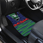 Personalized New Zealand Warriors ANZAC Tribute Car Mats Poppy Field Soldier Silhouette Aboriginal Rugby Mascot