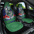 Personalized New Zealand Warriors ANZAC Tribute Car Seat Cover Poppy Field Soldier Silhouette Aboriginal Rugby Mascot