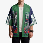 Personalized New Zealand Warriors ANZAC Tribute Kimono Poppy Field Soldier Silhouette Aboriginal Rugby Mascot