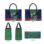 Personalized New Zealand Warriors ANZAC Tribute Leather Bag Poppy Field Soldier Silhouette Aboriginal Rugby Mascot
