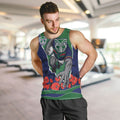 Personalized New Zealand Warriors ANZAC Tribute Men Tank Top Poppy Field Soldier Silhouette Aboriginal Rugby Mascot