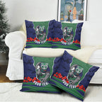 Personalized New Zealand Warriors ANZAC Tribute Pillow Cover Poppy Field Soldier Silhouette Aboriginal Rugby Mascot