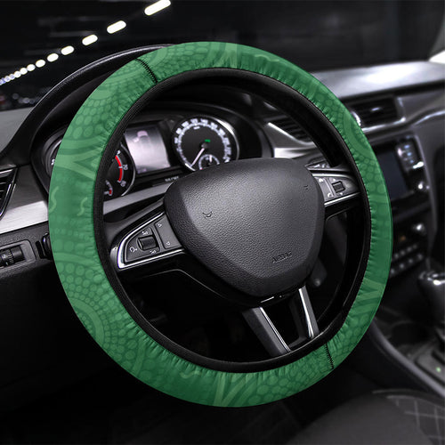 New Zealand Warriors ANZAC Tribute Steering Wheel Cover Poppy Field Soldier Silhouette Aboriginal Rugby Mascot