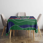 Personalized New Zealand Warriors ANZAC Tribute Tablecloth Poppy Field Soldier Silhouette Aboriginal Rugby Mascot