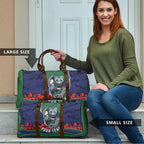 Personalized New Zealand Warriors ANZAC Tribute Travel Bag Poppy Field Soldier Silhouette Aboriginal Rugby Mascot