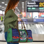 Personalized New Zealand Warriors ANZAC Tribute Travel Bag Poppy Field Soldier Silhouette Aboriginal Rugby Mascot