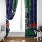 Personalized New Zealand Warriors ANZAC Tribute Window Curtain Poppy Field Soldier Silhouette Aboriginal Rugby Mascot