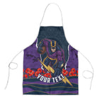 Personalized Melbourne Storm ANZAC Tribute Apron Poppy Field Soldier Silhouette Aboriginal Rugby Mascot