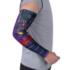Personalized Melbourne Storm ANZAC Tribute Arm Sleeves Poppy Field Soldier Silhouette Aboriginal Rugby Mascot