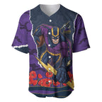 Personalized Melbourne Storm ANZAC Tribute Baseball Jersey Poppy Field Soldier Silhouette Aboriginal Rugby Mascot