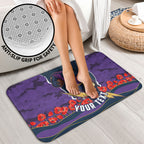 Personalized Melbourne Storm ANZAC Tribute Bathroom Set Poppy Field Soldier Silhouette Aboriginal Rugby Mascot