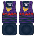 Personalized Melbourne Storm ANZAC Tribute Car Mats Poppy Field Soldier Silhouette Aboriginal Rugby Mascot