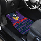 Personalized Melbourne Storm ANZAC Tribute Car Mats Poppy Field Soldier Silhouette Aboriginal Rugby Mascot