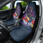 Personalized Melbourne Storm ANZAC Tribute Car Seat Cover Poppy Field Soldier Silhouette Aboriginal Rugby Mascot