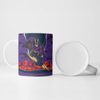 Personalized Melbourne Storm ANZAC Tribute Ceramic Mug Poppy Field Soldier Silhouette Aboriginal Rugby Mascot