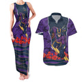 Personalized Melbourne Storm ANZAC Tribute Couples Matching Tank Maxi Dress and Hawaiian Shirt Poppy Field Soldier Silhouette Aboriginal Rugby Mascot
