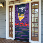 Personalized Melbourne Storm ANZAC Tribute Door Cover Poppy Field Soldier Silhouette Aboriginal Rugby Mascot