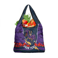 Personalized Melbourne Storm ANZAC Tribute Grocery Bag Poppy Field Soldier Silhouette Aboriginal Rugby Mascot