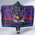 Personalized Melbourne Storm ANZAC Tribute Hooded Blanket Poppy Field Soldier Silhouette Aboriginal Rugby Mascot