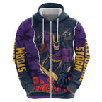 Personalized Melbourne Storm ANZAC Tribute Hoodie Poppy Field Soldier Silhouette Aboriginal Rugby Mascot