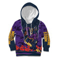 Personalized Melbourne Storm ANZAC Tribute Kid Hoodie Poppy Field Soldier Silhouette Aboriginal Rugby Mascot