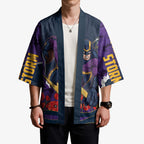 Personalized Melbourne Storm ANZAC Tribute Kimono Poppy Field Soldier Silhouette Aboriginal Rugby Mascot
