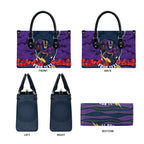 Personalized Melbourne Storm ANZAC Tribute Leather Bag Poppy Field Soldier Silhouette Aboriginal Rugby Mascot