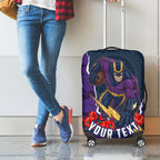 Personalized Melbourne Storm ANZAC Tribute Luggage Cover Poppy Field Soldier Silhouette Aboriginal Rugby Mascot