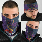 Personalized Melbourne Storm ANZAC Tribute Neck Gaiter Poppy Field Soldier Silhouette Aboriginal Rugby Mascot