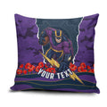 Personalized Melbourne Storm ANZAC Tribute Pillow Cover Poppy Field Soldier Silhouette Aboriginal Rugby Mascot