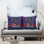 Personalized Melbourne Storm ANZAC Tribute Pillow Cover Poppy Field Soldier Silhouette Aboriginal Rugby Mascot
